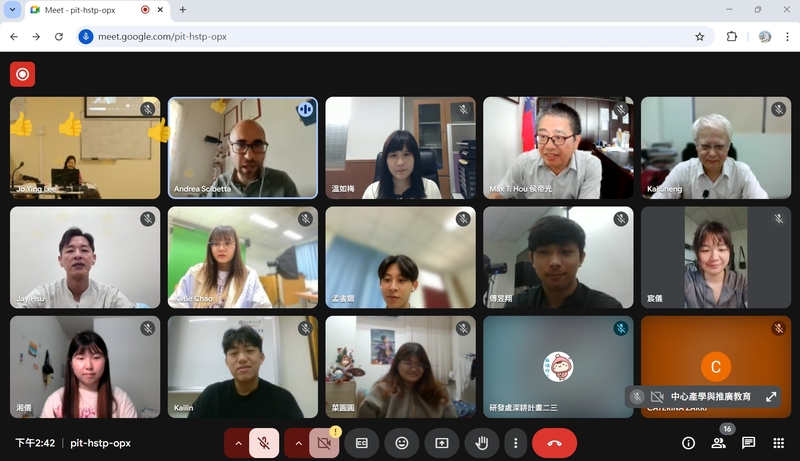 圖二、義大利錫耶納外大施安德(Andrea)教師發表致詞圖片