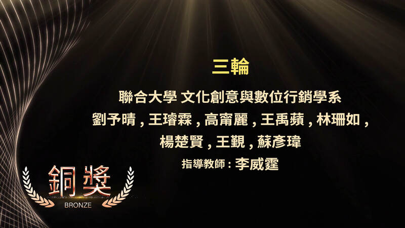 圖3.文創系2025年獲得台灣區歌曲短影音競賽第二名暨全球銅獎圖片