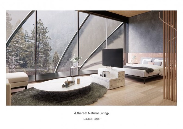 楊竣惟、翁葉儒。室內設計優勝獎作品「Ethereal Natural Living 自然飄逸的生活」1