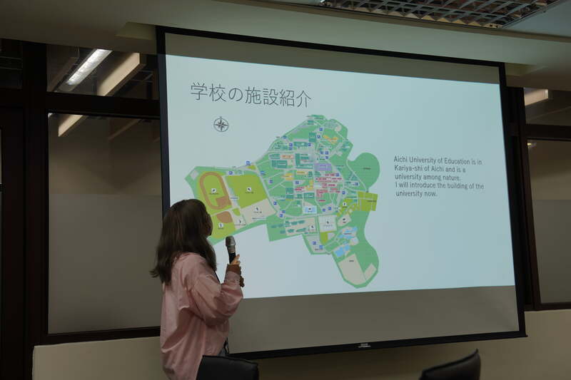 日本愛知教育同學介紹校內設施圖片