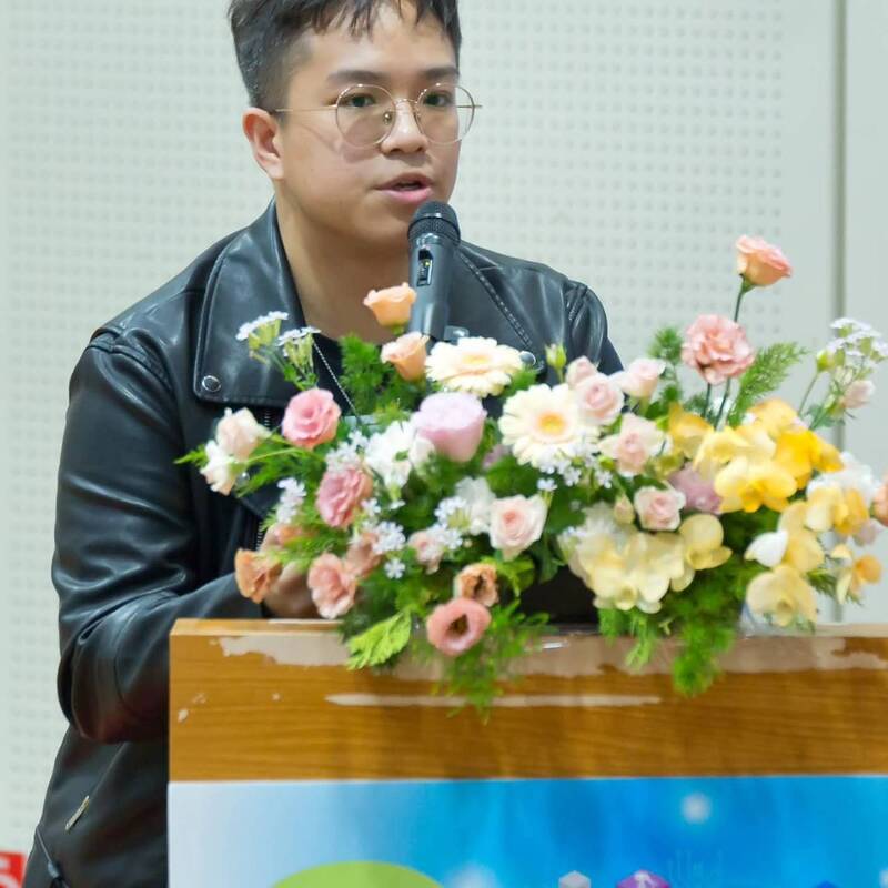 圖2.建築學系學生趙宇宸上台致詞圖片