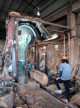 圖1.張建成教授協助學員將家中的枯老樟木化廢為寶圖片