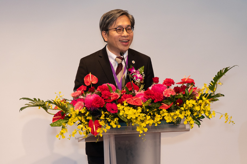 照片 5｜蔡宏營理事長代表中華民國力學學會於大會開幕式中致詞圖片