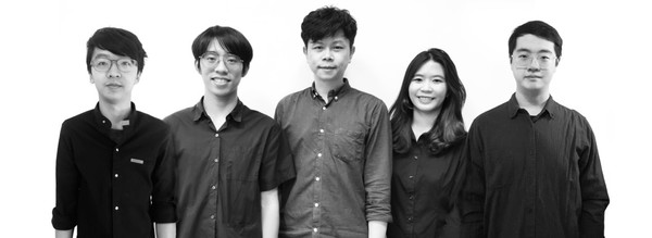 D&A Lab團隊成員翁葉儒、陳宥豪、吳細顏老師、林育嘉、楊竣惟（由左至右）