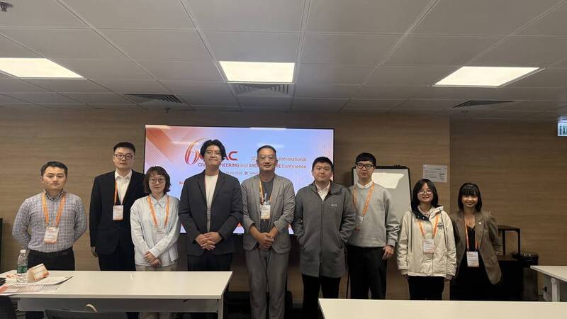 圖2.本校建築學系學生黃雅芬與黃鈺翔在陳上元教授指導下發表研究論文。圖片