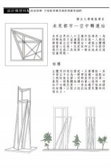 本校建築系2019抗震盃設計構想「未來都市-空中轉運站」